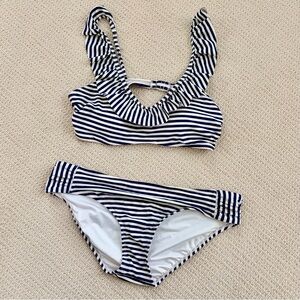 Vineyard Vines Navy and White Striped Bikini Set